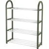 Merkloos Schoenenrek/schoenenstandaard - 4-laags - grijs - 50 x 19 x 65 cm