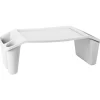Merkloos Schoottafel/dienblad - wit - kunststof - 60 x 31 x 20 cm