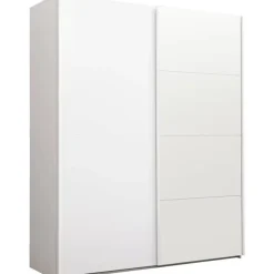 Leen Bakker Schuifdeurkast Bergamo - wit/spiegel - 221x178,5x66,6 cm