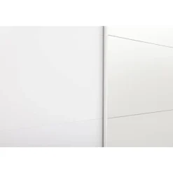 Leen Bakker Schuifdeurkast Bergamo - wit/spiegel - 221x178,5x66,6 cm