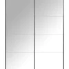 Leen Bakker Schuifdeurkast Bergamo met spiegeldeuren - eikenkleur - 221x178,5x66,6 cm