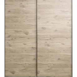 Leen Bakker Schuifdeurkast Dex - eikenkleur - 198x180x64 cm