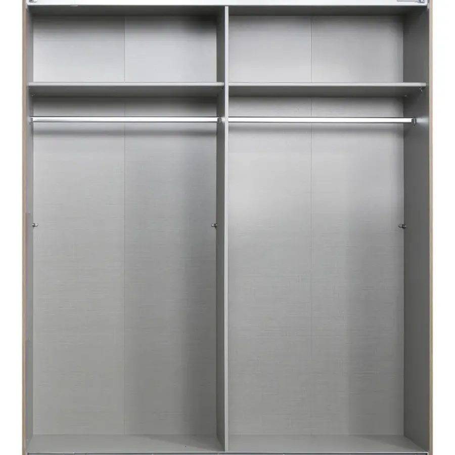 Leen Bakker Schuifdeurkast Dex - eikenkleur - 198x180x64 cm