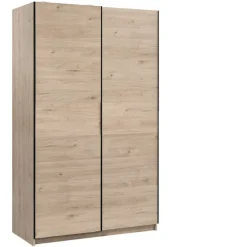 Leen Bakker Schuifdeurkast Genua - eikenkleur - 204x122x60 cm