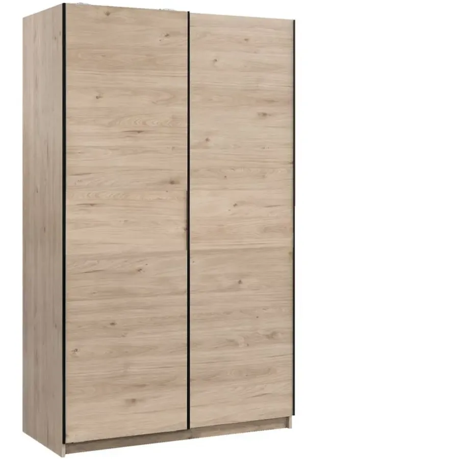 Leen Bakker Schuifdeurkast Genua - eikenkleur - 204x122x60 cm