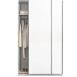 Leen Bakker Schuifdeurkast Genua - wit - 204x122x60 cm