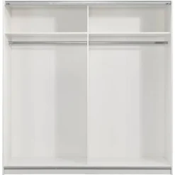 Leen Bakker Schuifdeurkast Genua - wit/antraciet - 204x200x60 cm