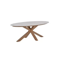 Tuintafels-Garden Impressions Scotland tafel - 230x115 cm - light teaklook - Centostone Napoli sand