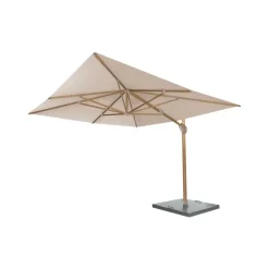 Parasols-4-Seasons Outdoor 4-Seasons Hacienda zweefparasol 300 x 400 cm. - Woodlook/Sand