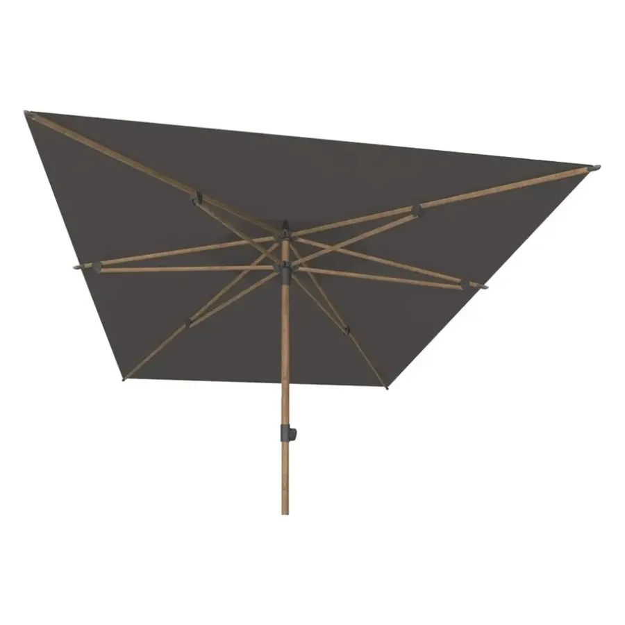 Parasols-4-Seasons Outdoor Azzurro stokparasol 200 x 300 cm - Woodlook/charcoal