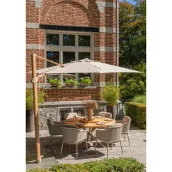 Parasols-4-Seasons Outdoor 4-Seasons Siesta Premium - zweefparasol 350 cm. - Woodlook/Sand