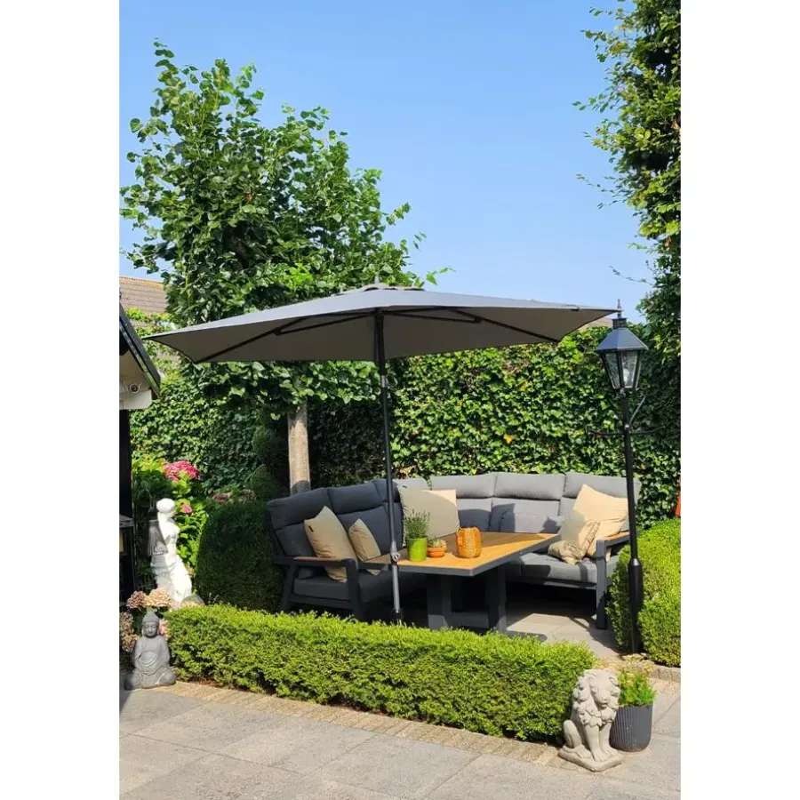 4-Seasons Outdoor 4-Seasons stokparasol Azzurro 300 cm - Charcoal
