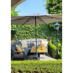 4-Seasons Outdoor 4-Seasons stokparasol Azzurro 300 cm - Charcoal
