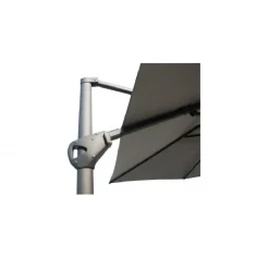 Parasols-4-Seasons Outdoor 4-Seasons zweefparasol Hacienda 300 x 400 - Woodlook/Sand met voet en hoes
