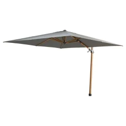 Parasols-4-Seasons Outdoor 4-Seasons zweefparasol Siesta Premium 3x3 m. - woodlook/charcoal + voet en hoes