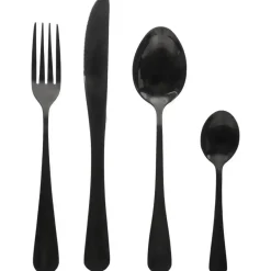 Besteksets-Secret de Gourmet Bestekset Shadow - 16-delig - RVS - zwart