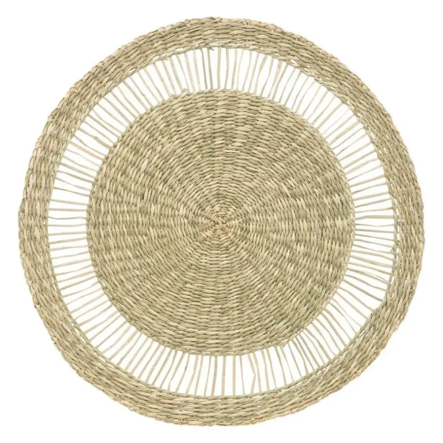 Secret de Gourmet Placemat - zeegras naturel - rond - 38 cm