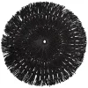 Secret de Gourmet Placemat - raffia zwart - rond - 38 cm