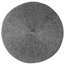 Secret de Gourmet Placemat - rond - kralen - grijs - 35 cm