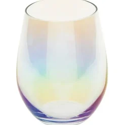 Waterglazen-Secret de Gourmet Tumbler drink glazen - 6x - parelmoer - 540 ml