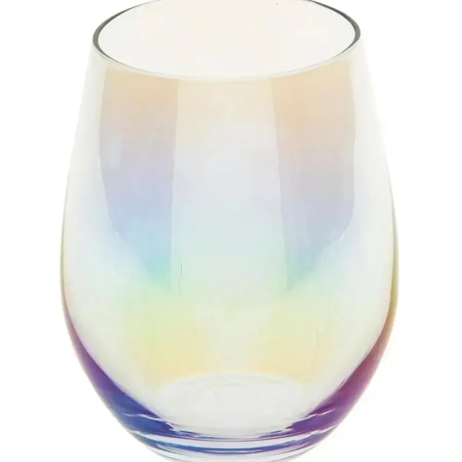 Waterglazen-Secret de Gourmet Tumbler drink glazen - 6x - parelmoer - 540 ml