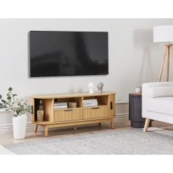Tv Meubels-Leen Bakker SELAH - TV-meubel - Lichthout - MDF