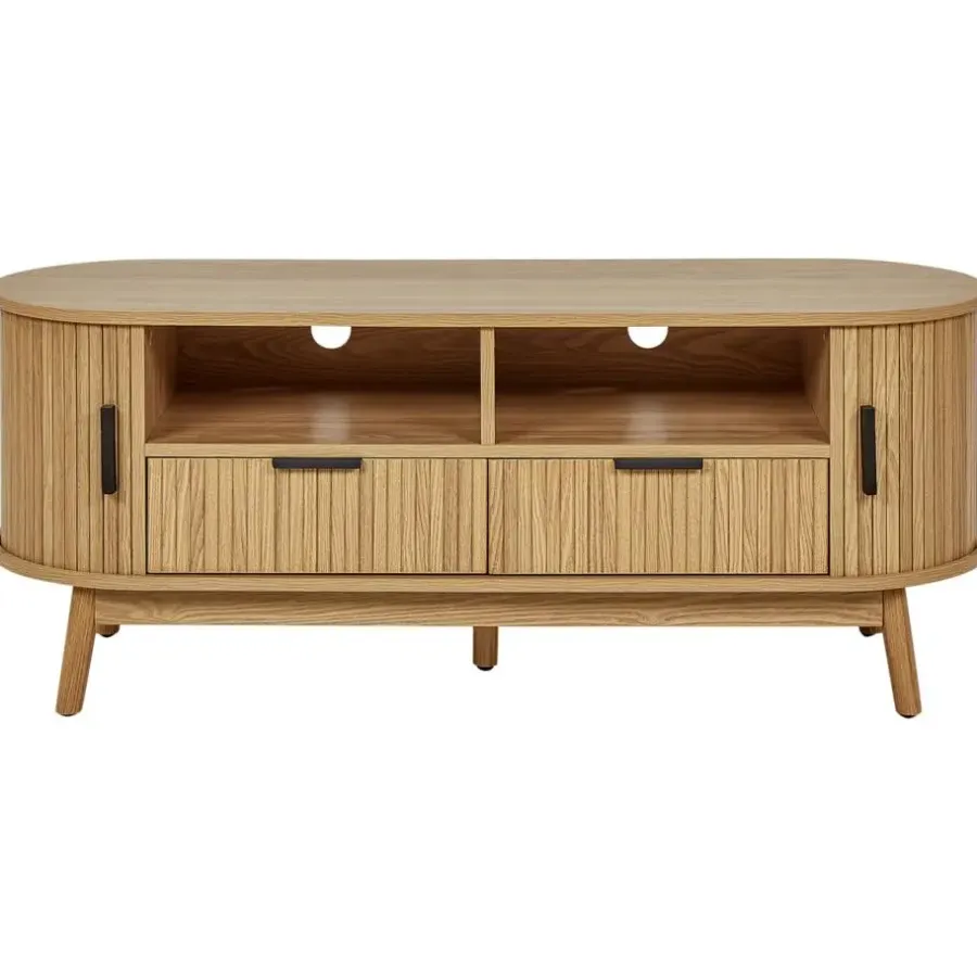 Tv Meubels-Leen Bakker SELAH - TV-meubel - Lichthout - MDF