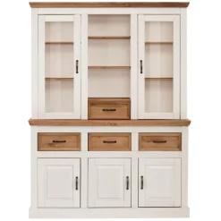 Buffetkasten-Loft24 Selma - Buffetkast met 5 deuren en 4 lades van grenen in wit