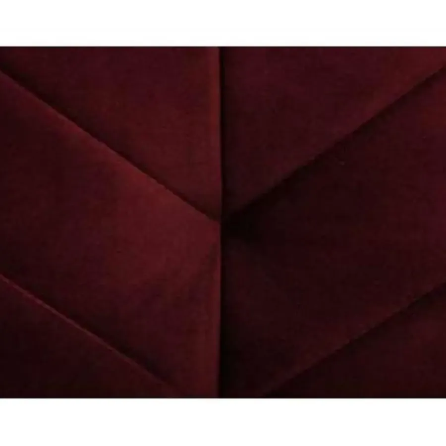 Slaapbanken|Slaapbanken-Beliani SENJA - Slaapbank 3-zits - Rood - Fluweel