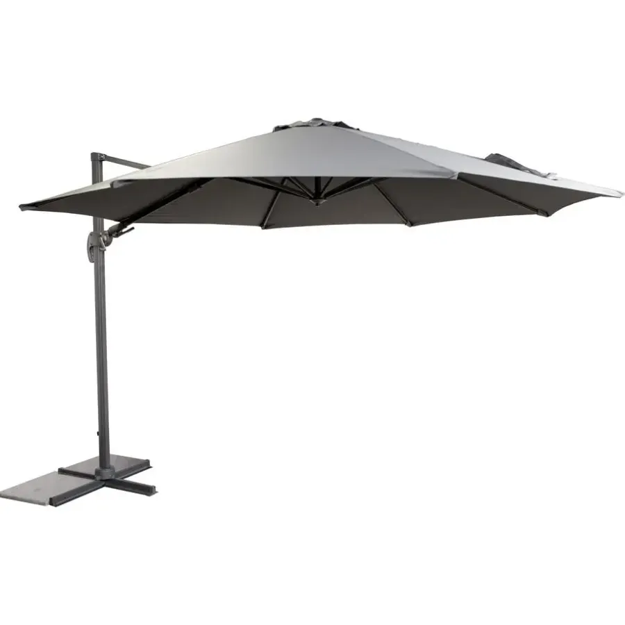 Parasols-Merkloos Sens-Line - Barbados Parasol - Ø3,5m - Grijs