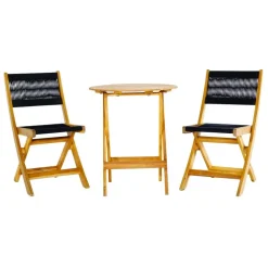 Sens-Line - Lanzarote Bistroset - Zwart en Bruin - 3-delig