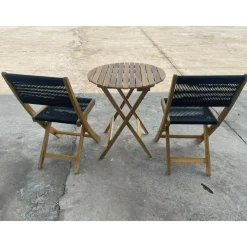 Sens-Line - Lanzarote Bistroset - Zwart en Bruin - 3-delig