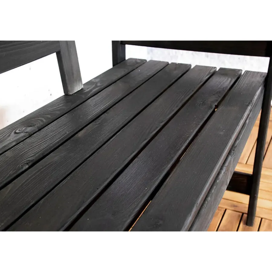 Tuinbanken-Sens-Line Friesen tuinbank - Hout - Zwart