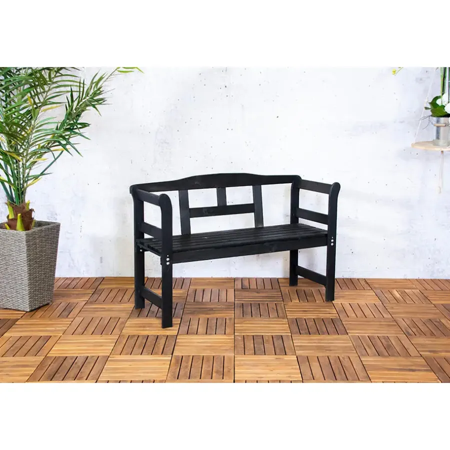 Tuinbanken-Sens-Line Friesen tuinbank - Hout - Zwart