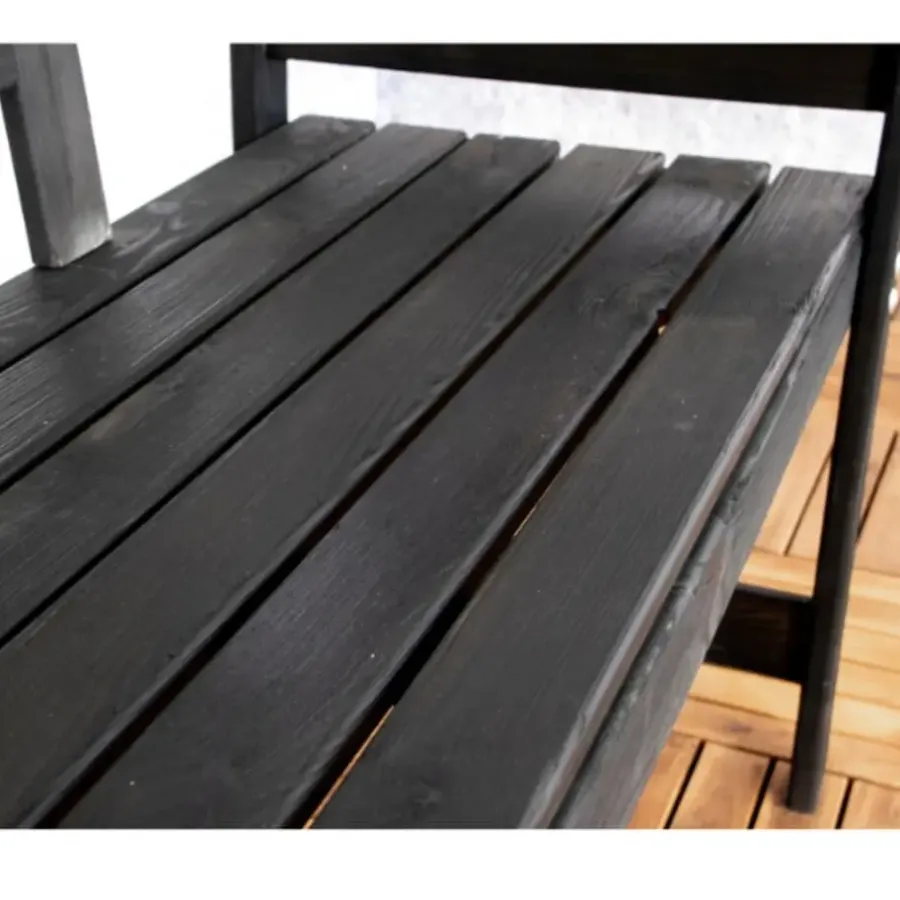 Tuinbanken-Sens-Line Friesen tuinbank - Hout - Zwart