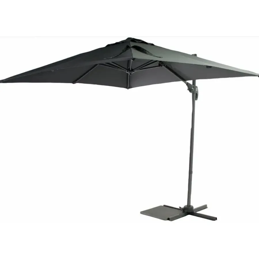 Parasols-Sens-Line Honolulu zweefparasol vierkant - 250x250 cm - Antraciet