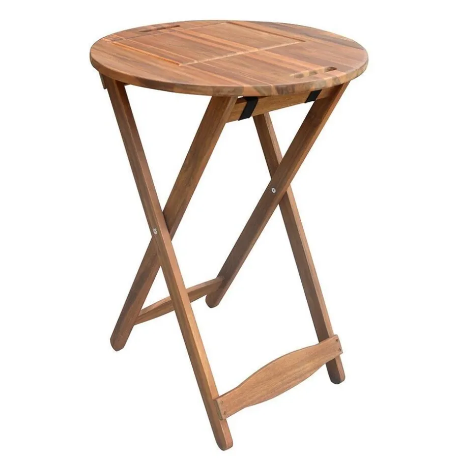 Barbecues En Accessoires-Sens-Line inklapbare BBQ bijzettafel rond - Acacia