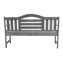 Tuinbanken-Sens-Line Nevada tuinbank met uitklapbaar tafeltje - Grijs - 150 cm - Meranti h