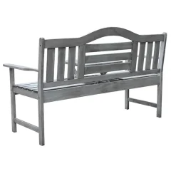Tuinbanken-Sens-Line Nevada tuinbank met uitklapbaar tafeltje - Grijs - 150 cm - Meranti h