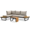 Loungesets-Sens-Line Samos multifunctionele loungeset - Taupe - Aluminium en acacia hout