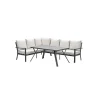Loungesets-Garden Impressions Sergio lounge-diningset - 3-delig - links - carbon black - desert sand