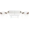 Beliani SERLA - Loungeset 4-zits - Wit - Aluminium