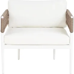 Beliani SERLA - Loungeset 4-zits - Wit - Aluminium
