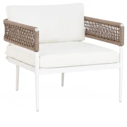 Beliani SERLA - Loungeset 4-zits - Wit - Aluminium