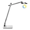 Leen Bakker SERPENS - Bureaulamp LED - Zilver - Synthetisch materiaal