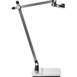 Leen Bakker SERPENS - Bureaulamp LED - Zilver - Synthetisch materiaal