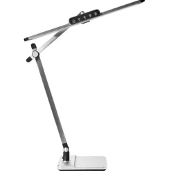 Leen Bakker SERPENS - Bureaulamp LED - Zilver - Synthetisch materiaal