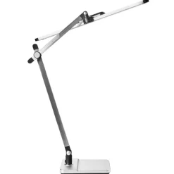 Leen Bakker SERPENS - Bureaulamp LED - Zilver - Synthetisch materiaal