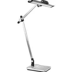 Leen Bakker SERPENS - Bureaulamp LED - Zilver - Synthetisch materiaal