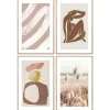 Reinders Set poster met lijst - Aards & Abstract